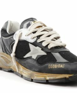 Golden Goose Baskets Homme Running Dad Cuir Noir Argenté -Golden Goose-boutique golde43902 pck20220902 4