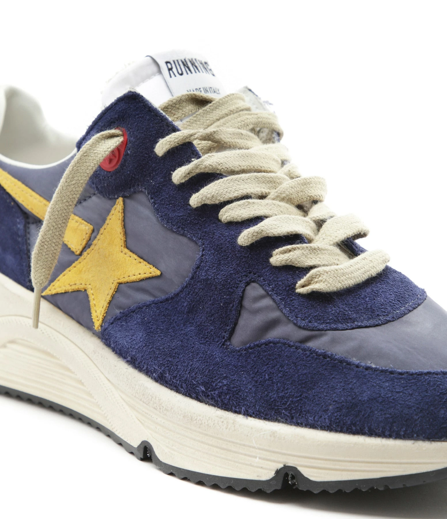 Golden Goose Baskets Homme Running Sole Cuir Bleu Foncé Marine Moutarde 6 Golden Goose Baskets Homme Running Sole Cuir Bleu Foncé Marine Moutarde – Image 4