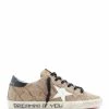 Golden Goose Baskets Superstar Cuir Marron Serpent