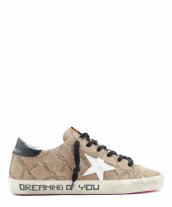 Golden Goose Baskets Superstar Cuir Marron Serpent