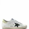 Golden Goose Baskets Superstar Cuir Blanc Jaune Croco