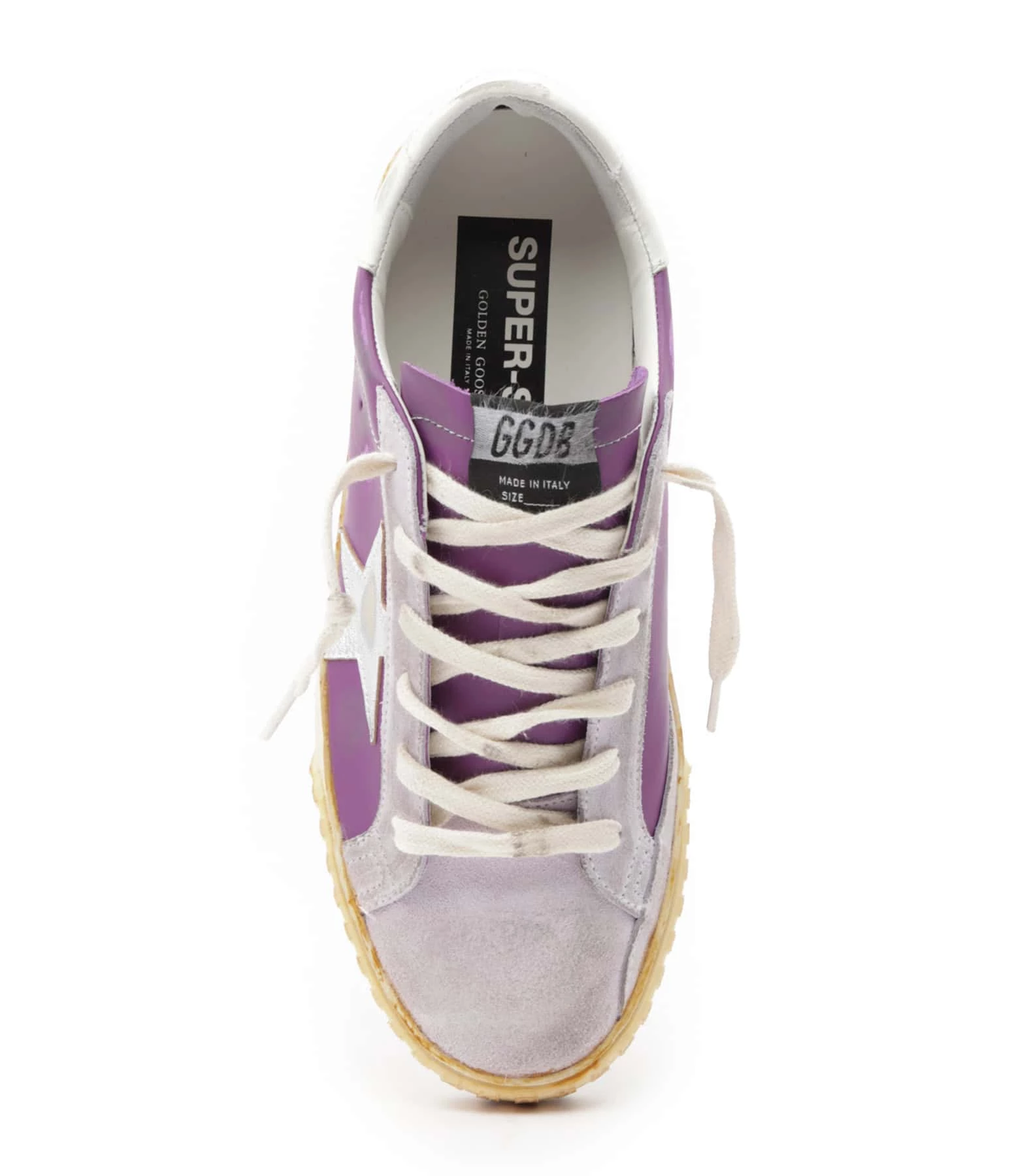 Golden Goose Baskets Superstar Cuir Violet Iris Argenté Blanc 4 Golden Goose Baskets Superstar Cuir Violet Iris Argenté Blanc – Image 2