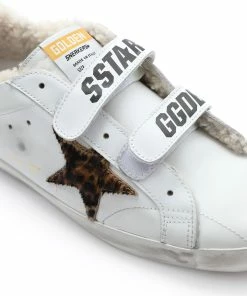 Golden Goose Baskets Old School Mouton Cuir Blanc Léopard -Golden Goose-boutique golde43929 pck20220602 4