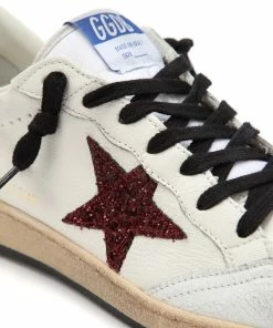 Golden Goose Baskets Ball Star Glitter Cuir Blanc Bordeaux 11 Golden Goose Baskets Ball Star Glitter Cuir Blanc Bordeaux -Golden Goose-boutique golde43933 pck20220617 4