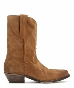 Golden Goose Bottes Wish Star Cuir Suédé Camel