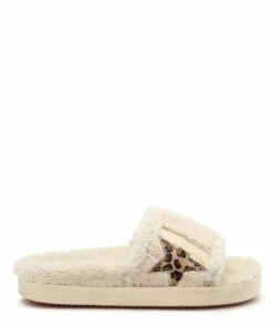 Golden Goose Mules Poolstar Cuir Beige Léopard