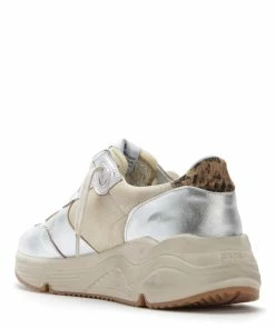 Golden Goose Baskets Running Sole Cuir Beige Argenté -Golden Goose-boutique golde43939 pck20220801 3
