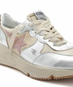 Golden Goose Baskets Running Sole Cuir Beige Argenté -Golden Goose-boutique golde43939 pck20220801 4