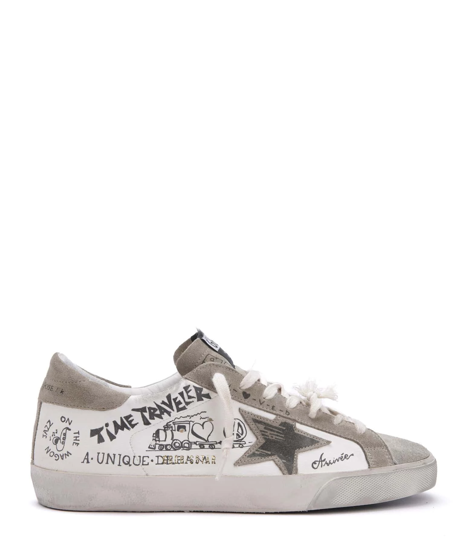 Golden Goose Baskets Homme Superstar Sérigraphié Cuir Blanc Taupe 3 Golden Goose Baskets Homme Superstar Sérigraphié Cuir Blanc Taupe