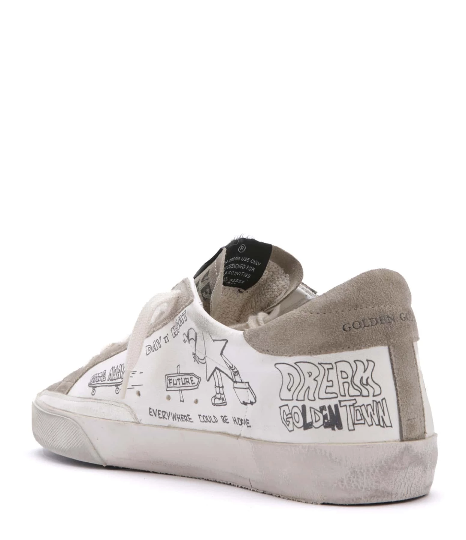 Golden Goose Baskets Superstar Sérigraphié Cuir Blanc Taupe 5 Golden Goose Baskets Superstar Sérigraphié Cuir Blanc Taupe – Image 3