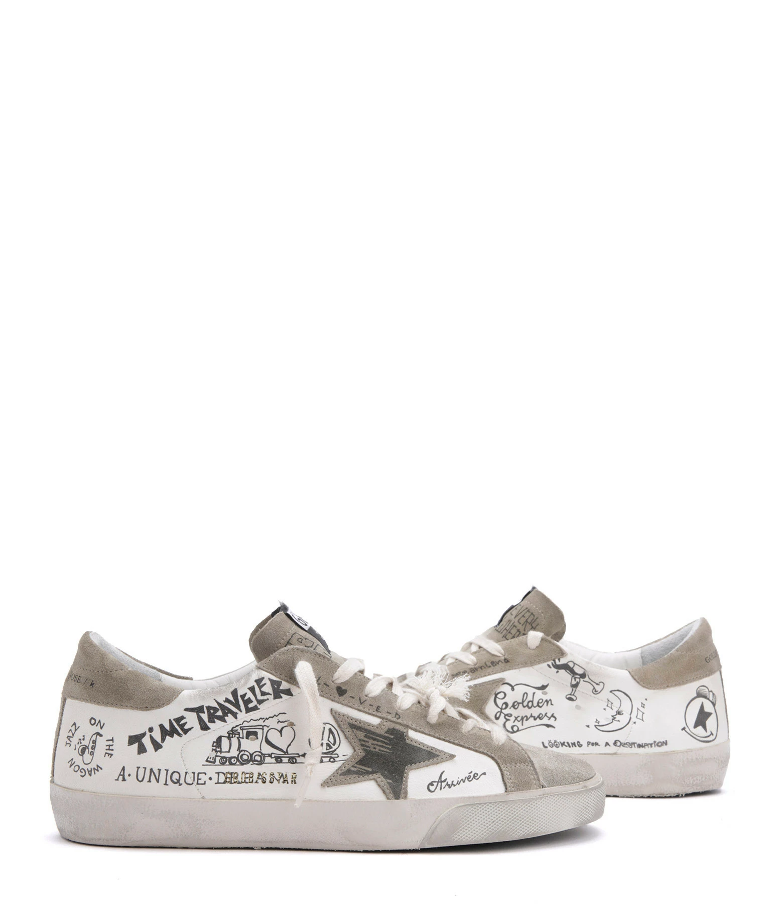 Golden Goose Baskets Homme Superstar Sérigraphié Cuir Blanc Taupe 7 Golden Goose Baskets Homme Superstar Sérigraphié Cuir Blanc Taupe – Image 5