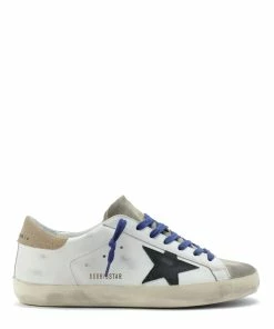 Golden Goose Baskets Homme Superstar Cuir Blanc Taupe Noir