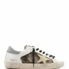 Golden Goose Baskets Homme Superstar Cuir Camouflage Blanc Vert