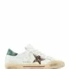 Golden Goose Baskets Homme Superstar Cuir Crème Léopard Vert