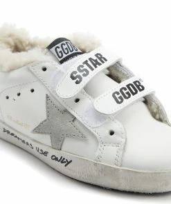 Golden Goose Baskets Bébé Old School Cuir Blanc Beige Argenté 9 Golden Goose Baskets Bébé Old School Cuir Blanc Beige Argenté -Golden Goose-boutique golde44103 pck20220628 4
