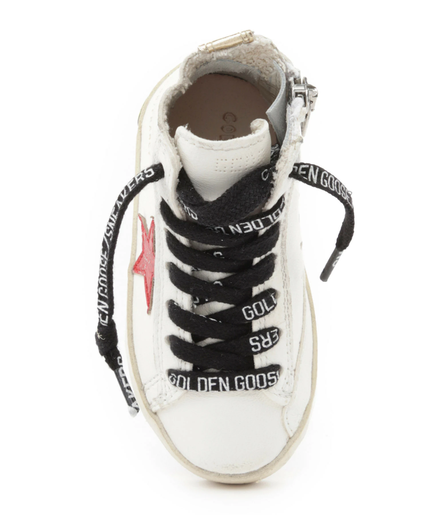 Golden Goose Baskets Bébé Francy Cuir Blanc Rouge Doré 4 Golden Goose Baskets Bébé Francy Cuir Blanc Rouge Doré – Image 2