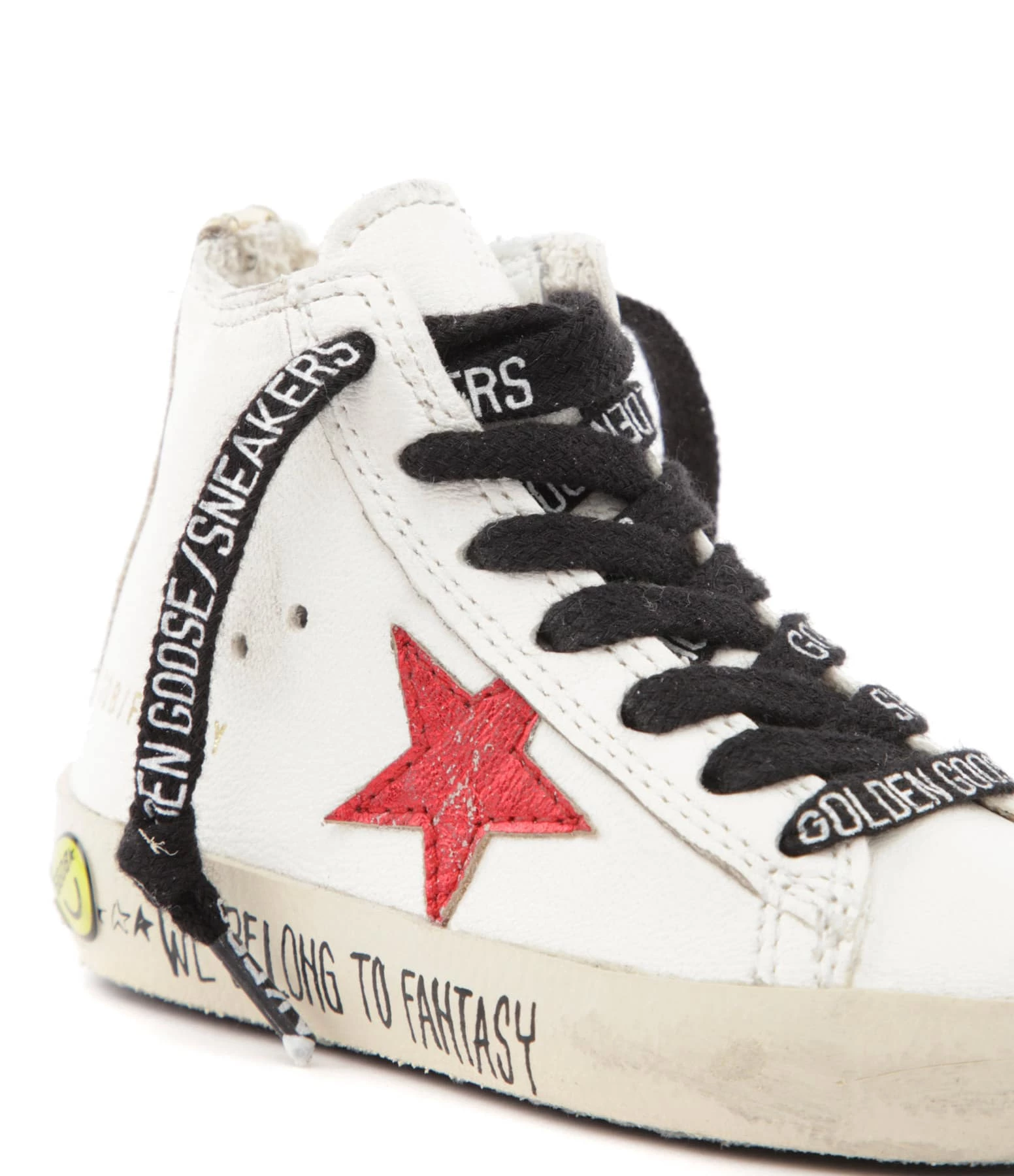 Golden Goose Baskets Bébé Francy Cuir Blanc Rouge Doré 6 Golden Goose Baskets Bébé Francy Cuir Blanc Rouge Doré – Image 4