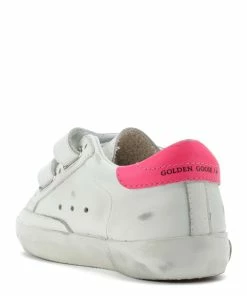 Golden Goose Baskets Bébé Old School Cuir Blanc Menthe Rose Fluo -Golden Goose-boutique golde44111 pck20220516 3