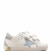 Golden Goose Baskets Bébé Old School Cuir Blanc Bleu Poudré Argenté -Golden Goose-boutique golde44112 pck20221007 1