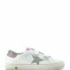 Golden Goose Baskets May School Cuir Blanc Argenté Gris -Golden Goose-boutique golde44115 pck20220513 1