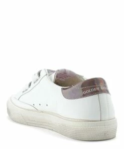 Golden Goose Baskets May School Cuir Blanc Argenté Gris 10 Golden Goose Baskets May School Cuir Blanc Argenté Gris -Golden Goose-boutique golde44115 pck20220513 3