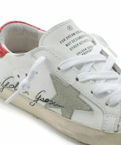 Golden Goose Baskets Bébé Superstar Cuir Blanc Rouge Irisé -Golden Goose-boutique golde44116 pck20220516 4 1