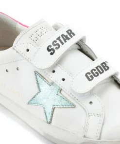 Golden Goose Baskets Enfant Old School Cuir Blanc Menthe Rose Fluo 9 Golden Goose Baskets Enfant Old School Cuir Blanc Menthe Rose Fluo -Golden Goose-boutique golde44119 pck20220513 4