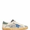 Golden Goose Baskets Homme Superstar Cuir Beige Bleu Kaki
