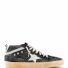 Golden Goose Baskets Homme Mid Star Cuir Noir Blanc