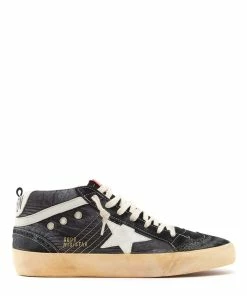 Golden Goose Baskets Homme Mid Star Cuir Noir Blanc