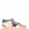 Golden Goose Baskets Homme Mid Star Cuir Beige Gris Bleu