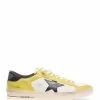 Golden Goose Baskets Homme Stardan Cuir Jaune Blanc Noir