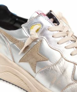 Golden Goose Baskets Homme Running Cuir Argenté Taupe Bleu -Golden Goose-boutique golde49260 pck20221215 4