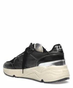 Golden Goose Baskets Homme Running Cuir Noir Argenté -Golden Goose-boutique golde49265 pck20230120 3