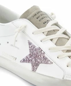 Golden Goose Baskets Superstar Cuir Crème Mauve Noir -Golden Goose-boutique golde49301 pck20221125 4