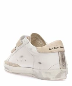 Golden Goose Baskets Old School Cuir Écru Beige Café -Golden Goose-boutique golde49306 pck20230210 3