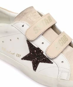 Golden Goose Baskets Old School Cuir Écru Beige Café -Golden Goose-boutique golde49306 pck20230210 4