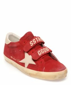 Golden Goose Baskets Old School Cuir Rouge Beige -Golden Goose-boutique golde49307 pck20221229 3