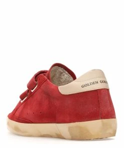 Golden Goose Baskets Old School Cuir Rouge Beige -Golden Goose-boutique golde49307 pck20221229 4