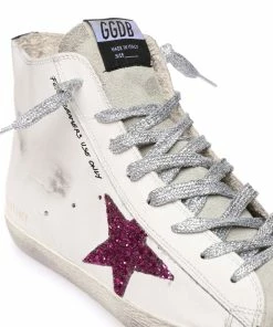 Golden Goose Baskets Francy Cuir Blanc Fuchsia Noir -Golden Goose-boutique golde49308 pck20230126 4