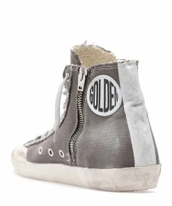Golden Goose Baskets Francy Cuir Gris Charbon Gris Rouge -Golden Goose-boutique golde49309 pck20230202 3