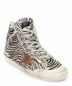 Golden Goose Baskets Francy Cuir Zèbre Tabac Noir -Golden Goose-boutique golde49310 pck20221229 3