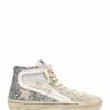 Golden Goose Baskets Slide Cuir Glitter Blanc Marbre -Golden Goose-boutique golde49311 pck20221229 1
