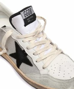 Golden Goose Baskets Ball Star Cuir Argenté Noir -Golden Goose-boutique golde49313 pck20230203 4