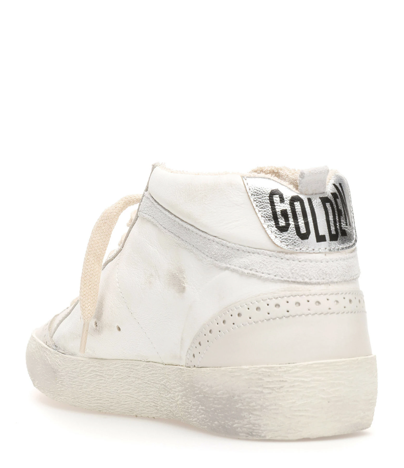 Golden Goose Baskets Homme Mid Star Cuir Crème Vert Argenté 5 Golden Goose Baskets Homme Mid Star Cuir Crème Vert Argenté – Image 3