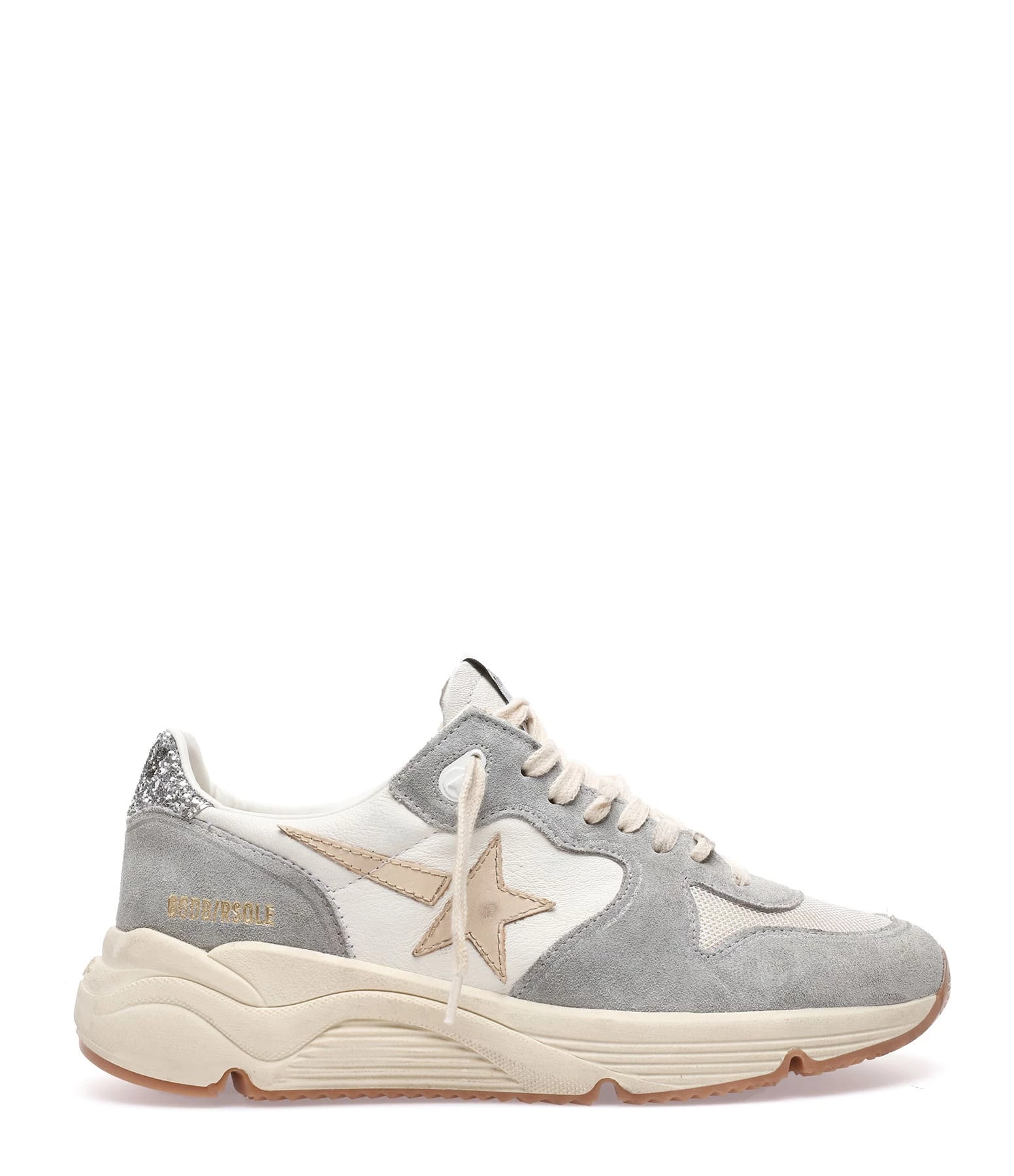 Golden Goose Baskets Running Cuir Gris Crème Argenté 3 Golden Goose Baskets Running Cuir Gris Crème Argenté