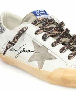 Golden Goose Baskets Superstar Cuir Blanc Taupe Argenté -Golden Goose-boutique golde49322 pck20230120 4