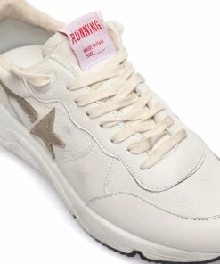 Golden Goose Baskets Running Cuir Blanc Taupe Argenté -Golden Goose-boutique golde49325 pck20230203 4