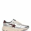 Golden Goose Baskets Running Cuir Argenté Bordeaux -Golden Goose-boutique golde49326 pck20230126 1