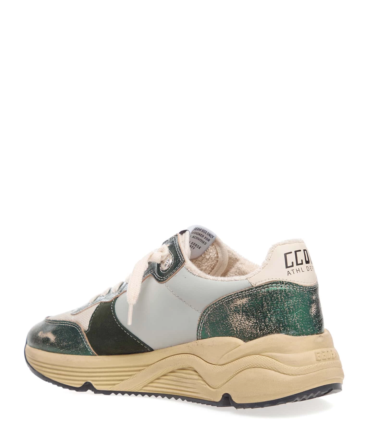 Golden Goose Baskets Running Cuir Vert Crème Ivoire 5 Golden Goose Baskets Running Cuir Vert Crème Ivoire – Image 3